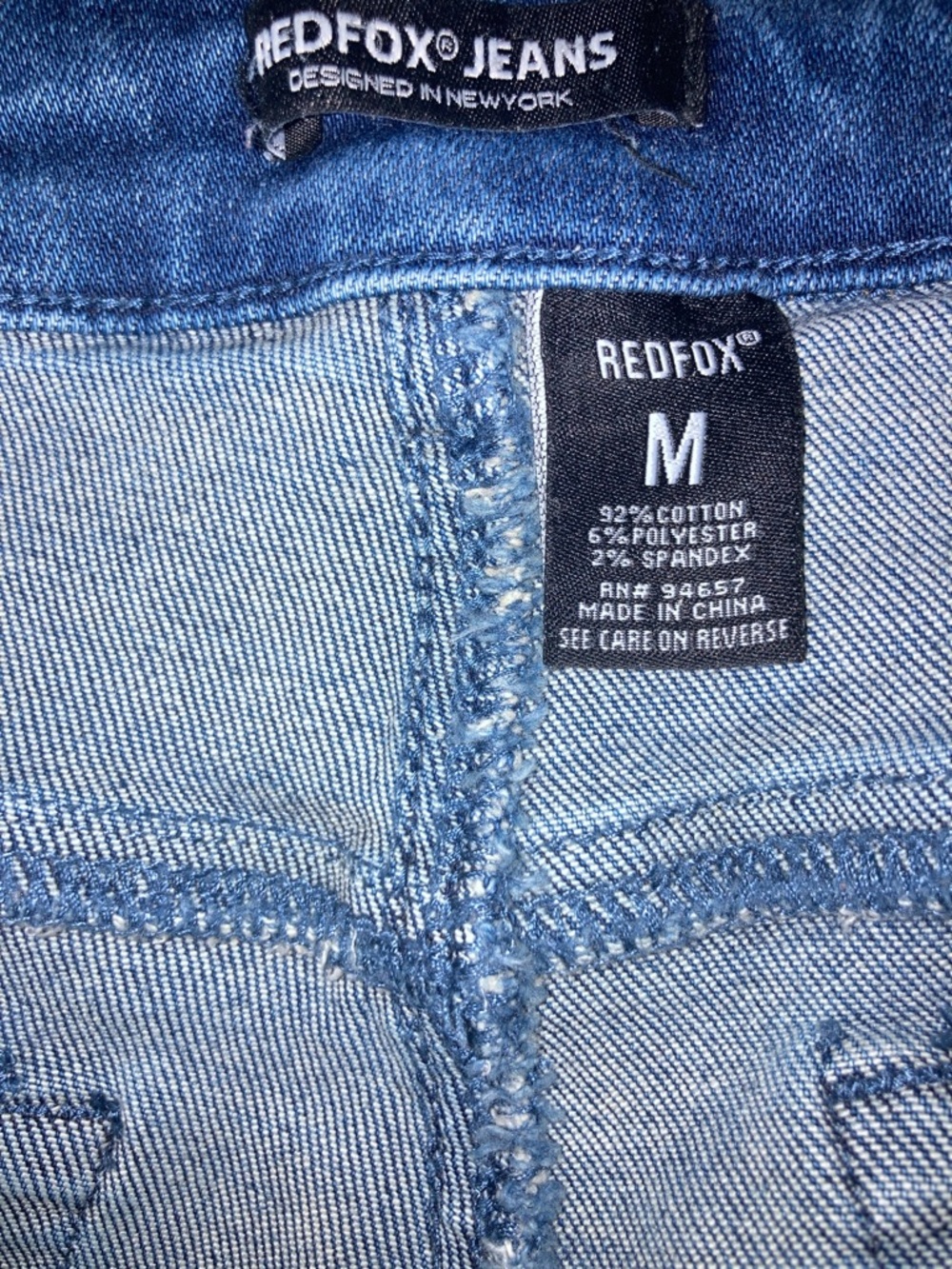 Women's Light Blue Distressed Ripped Flare Jeans - Picture 3 of 3